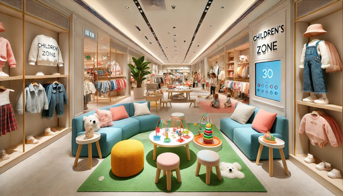 Как организовать зоны для детей в магазине одежды?