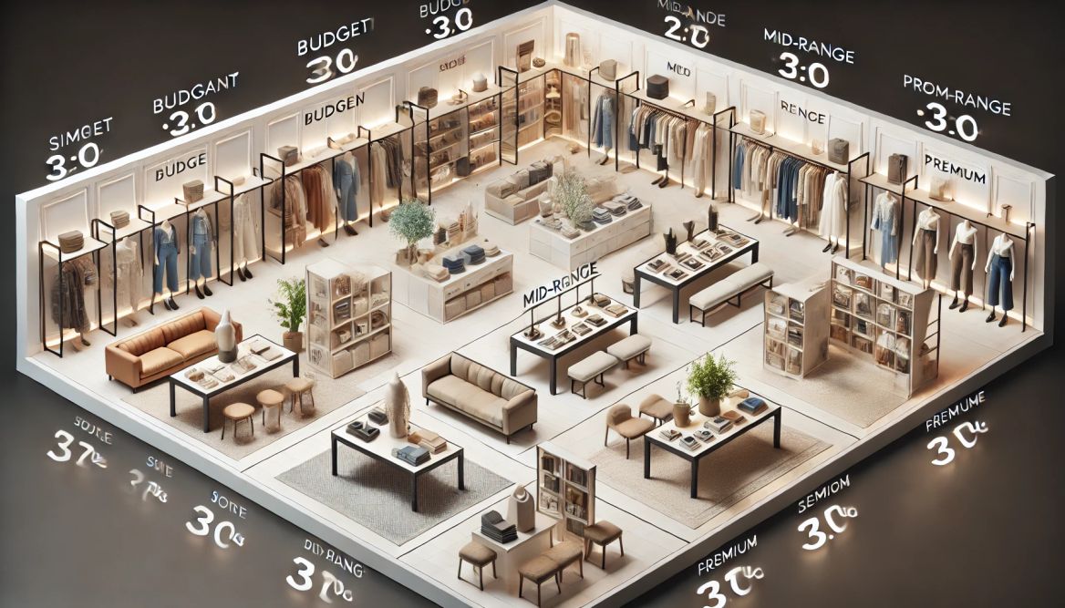 Как эффективно разделить магазин на зоны для разных ценовых сегментов? Как эффективно разделить магазин на зоны для разных ценовых сегментов?