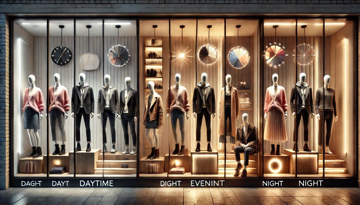 Как организовать освещение витрин в зависимости от времени суток?