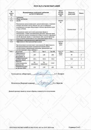 Протокол испытаний лист 2