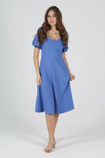 Платье с фонариком "Доминикана" василек