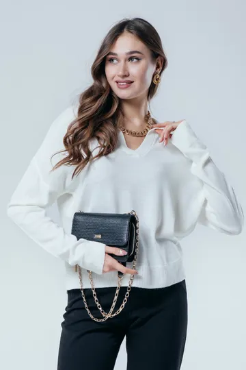 Джемпер с длинным рукавом «Поло» экрю