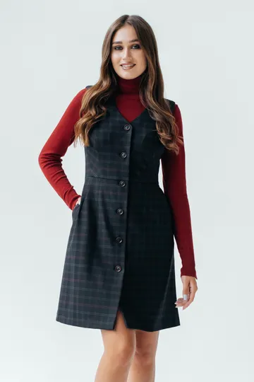 Сарафан «Вена» сине-бардовый