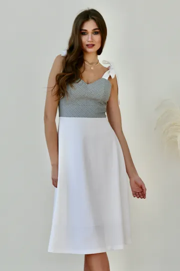 Платье «Вайден» с белым лувром