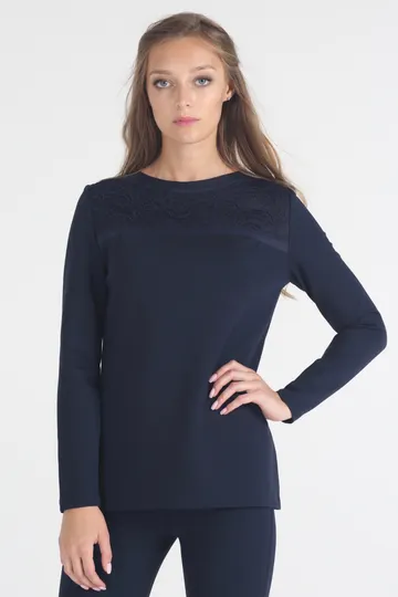 Блузон "Трикотаж" синий